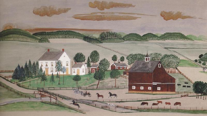 Paul A.Seifert Wisconsin Farm Scene oil painting image
